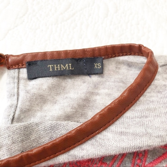 THML Embroidered Lightweight Gray Sweater - XS - Picture 5 of 13
